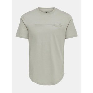 Grey T-shirt with pocket ONLY & SONS Dash - Men's