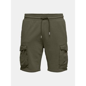 Khaki Tracksuit Shorts with Pockets ONLY & SONS Nicky - Mens