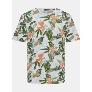Green-white patterned T-shirt ONLY & SONS Klop - Men