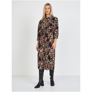 Black Midish with Floral Pattern Only Nova Lux - Women