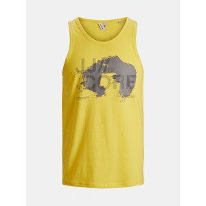 Yellow Tank Top with Print Jack & Jones Holes - Men