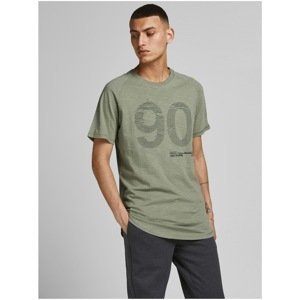 Green T-shirt with print Jack & Jones Number - Men