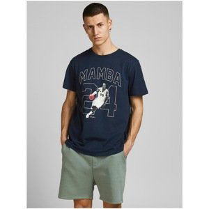 Dark Blue T-Shirt with Print Jack & Jones Legends - Men