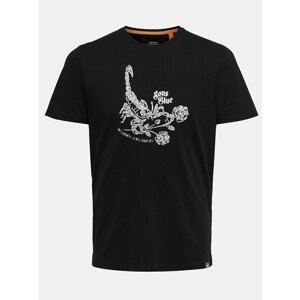 Black T-shirt with print ONLY & SONS Turner - Men