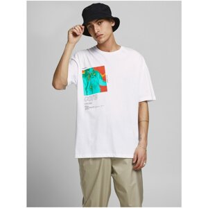 White T-shirt with print Jack & Jones Shows - Men