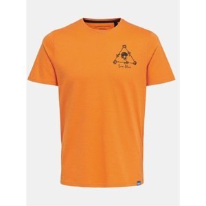 Orange T-shirt with print ONLY & SONS Turner - Men