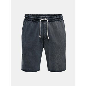 Dark Blue Tracksuit Shorts ONLY & SONS Look - Men