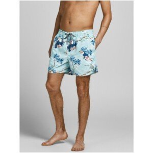 Light Blue Patterned Swimwear Jack & Jones Bali - Men