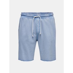 Light Blue Tracksuit Shorts ONLY & SONS Look - Men