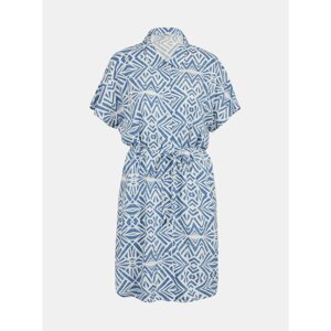 White-blue patterned shirt dress ONLY Nova - Women