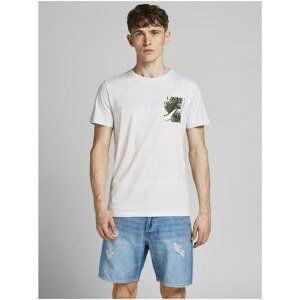 Cream T-shirt with print Jack & Jones Hazy - Men