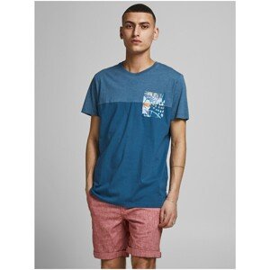 Blue T-shirt with print Jack & Jones Hazy - Men