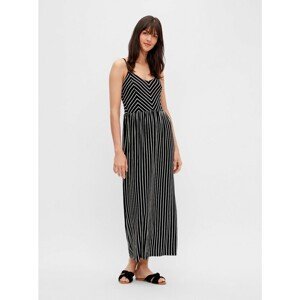 Black Striped Maxi dress Pieces Lestelle - Women
