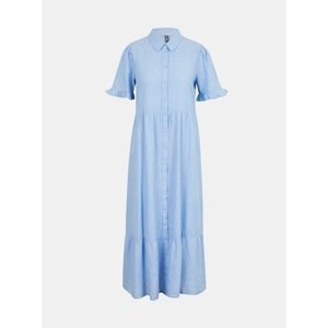 Blue Shirt Maxi dress Pieces Tala - Women