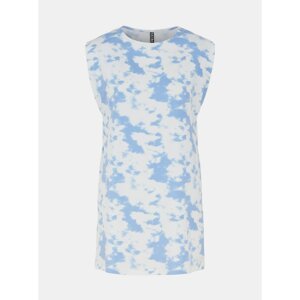 Blue-White Patterned Long T-Shirt Pieces Tabbi - Women