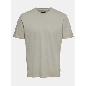 Khaki basic T-shirt ONLY & SONS Millenium - Men