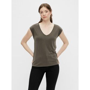 Khaki Basic T-Shirt Pieces Kamala - Women