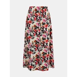 Yellow-pink patterned maxi skirt with buttons ONLY Nova - Women