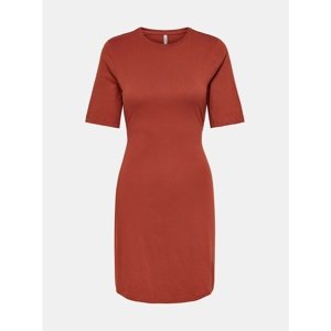 Brown dress with neckline ONLY Emma - Women