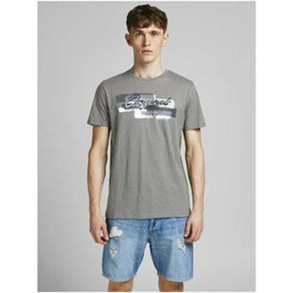 Grey T-shirt with print Jack & Jones Cali - Men