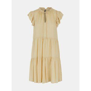 Beige Dress with Tie Pieces Teresa - Women