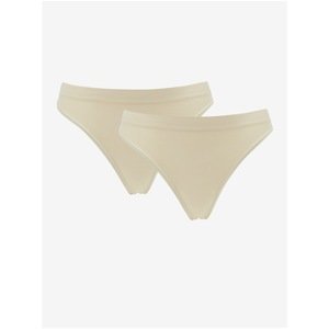 Set of two thongs in cream color Pieces - Women
