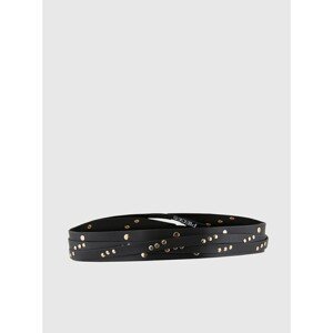 Black Belt with Decorative Details in Gold Pieces Anua - Women