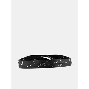 Black Belt with Decorative Details in Silver Pieces Anua - Women