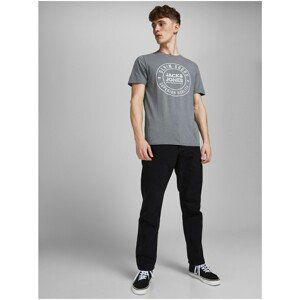 Black Straight Fit Jeans Jack & Jones Chris - Mens