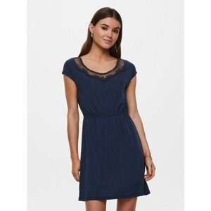 Dark Blue Dress with Decorative Detail ONLY Free Life - Women