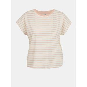 Orange-cream striped T-shirt ONLY Peppa - Women