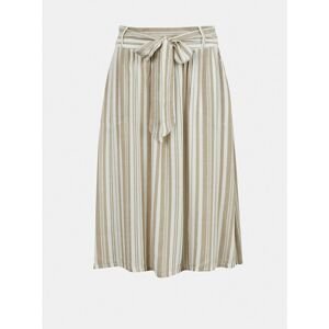 Beige- white striped skirt ONLY Manhattan - Women