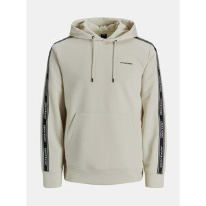 Jack & Jones Taping Hoodie Cream Hoodie - Men