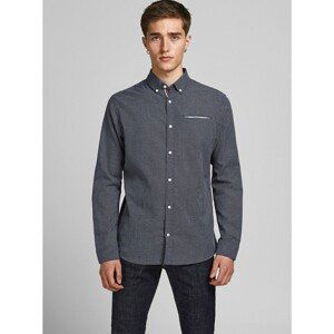 Dark Blue Patterned Shirt Jack & Jones Thomas - Men