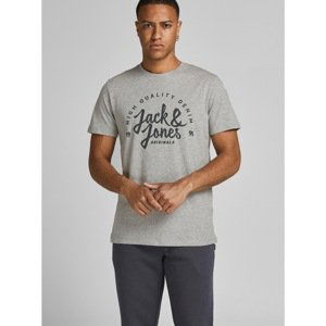 Light grey T-shirt with Jack & Jones Kimbel - Men