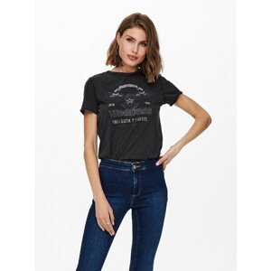 Black T-shirt with print ONLY Lucy - Women
