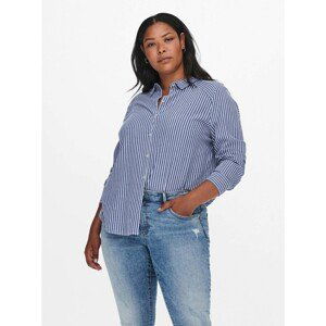 White-blue striped shirt ONLY CARMAKOMA Tasima - Women