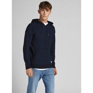 Dark Blue Basic Hoodie Jack & Jones Woods - Men