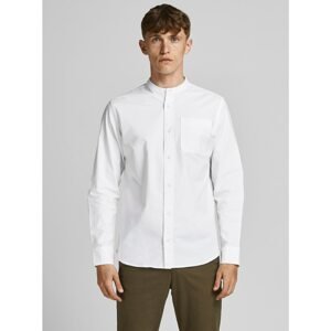 Jack & Jones Blubrook Stand-Up Collar White Shirt - Men