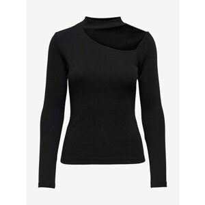 Black T-shirt with stand-up collar ONLY Nessa - Women