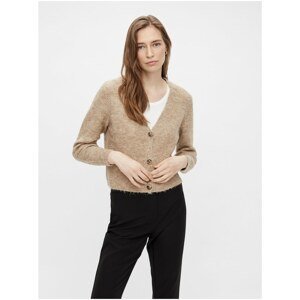 Beige Women's Ribbed Button Sweater Pieces Ellen - Women