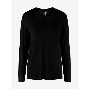 Pieces Neora Long Sleeve Black T-Shirt - Women