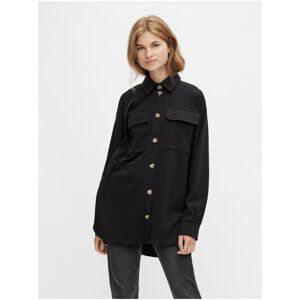 Black Women's Oversize Shirt Jacket Pieces Chilli - Women