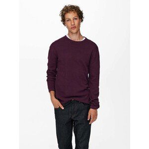 Burgundy basic sweater ONLY & SONS Panter - Men