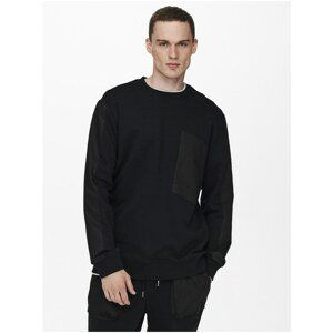 Black Mens Sweatshirt ONLY & SONS Ronald - Men