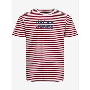Red-and-white striped T-shirt with Jack & Jones Vardant inscription - Men