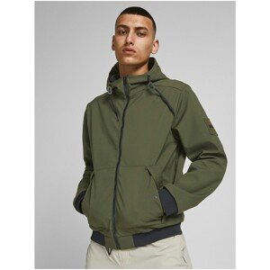 Khaki Lightweight Hooded Jacket Jack & Jones Classic - Mens