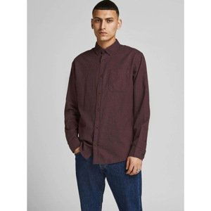 Jack & Jones Classic Heather Burgundy Shirt - Men