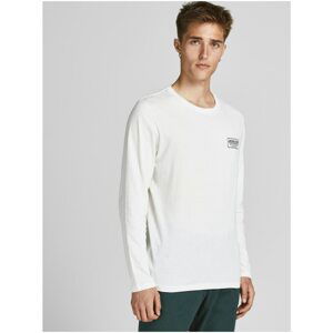 Jack & Jones Archie White Long Sleeve T-Shirt - Men