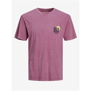 Purple T-shirt with Print Jack & Jones Costa - Men
